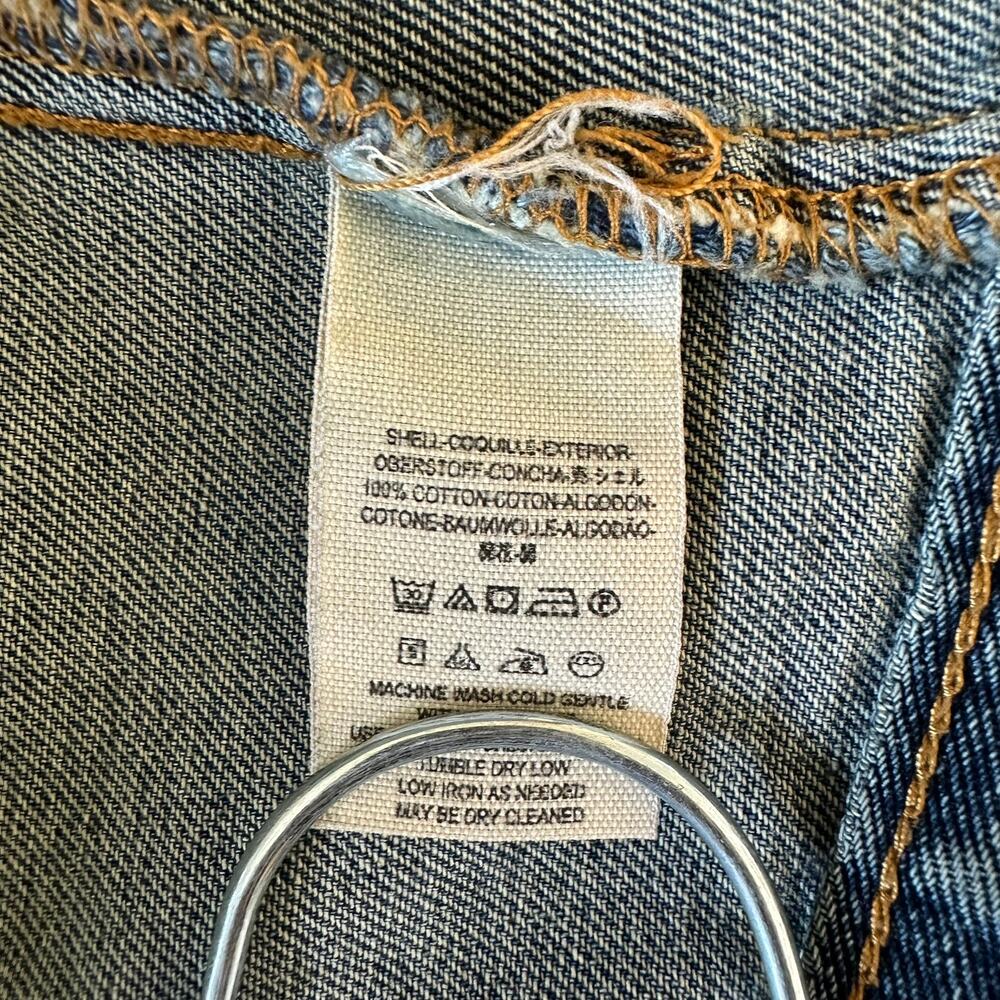 NWT 4 S Skirt Wild Fable Medium wash denim jean mini classic - Picture 3 of 4